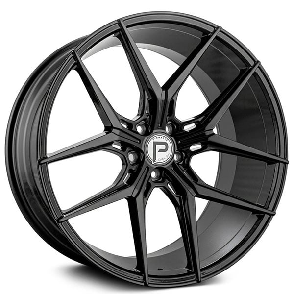 20" Pinnacle Wheels P204 Splendent Gloss Black Rims