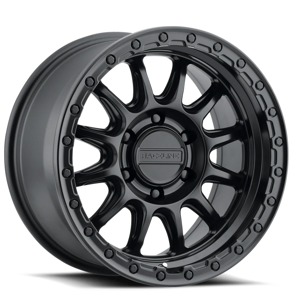 18" Raceline Wheels 960B Alpha Satin Black Off-Road Rims