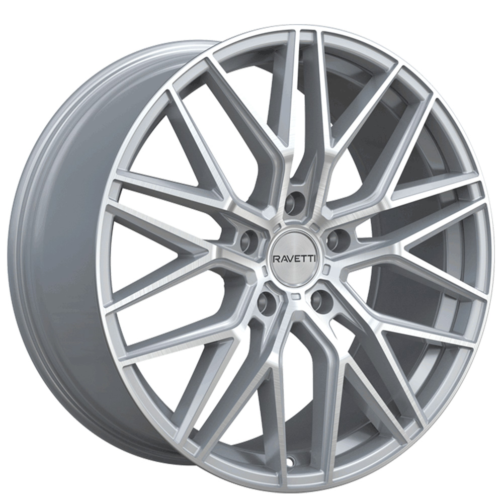 20" Ravetti Wheels M16 Silver Brushed Flow Formed Rims