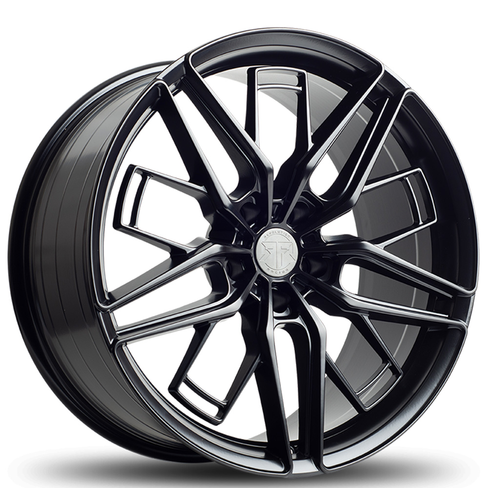 20" Revolution Racing Wheels RF5 Satin Black Flow Formed Rims