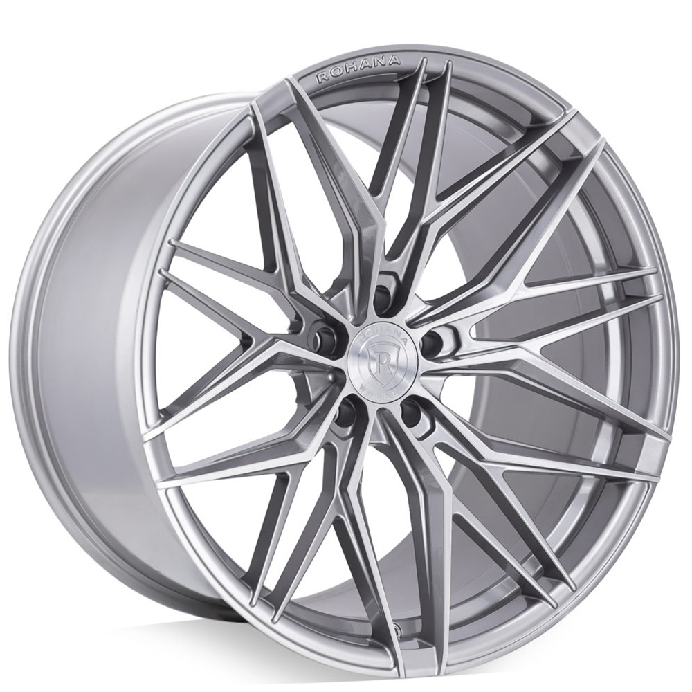 22" Rohana Wheels RFX17 Brushed Titanium Flow Formed Rims