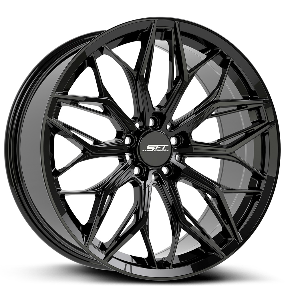 20" Shift Wheels Splitter Gloss Black Flow Formed Rims