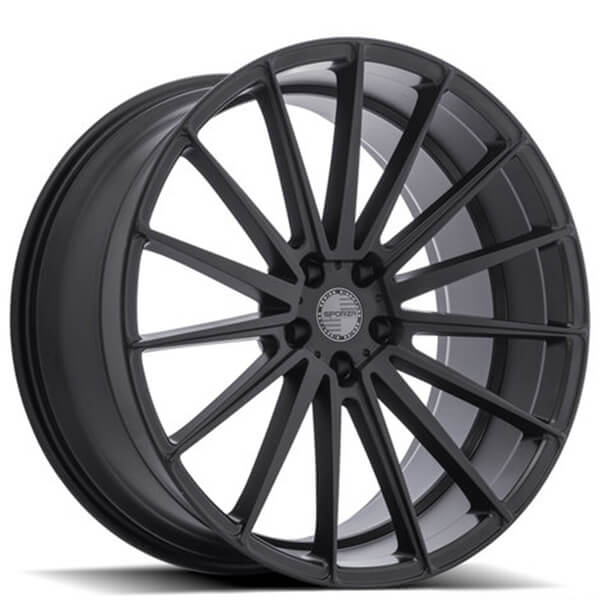 20 Quot Staggered Sporza Wheels Pentagon Matte Black Concave