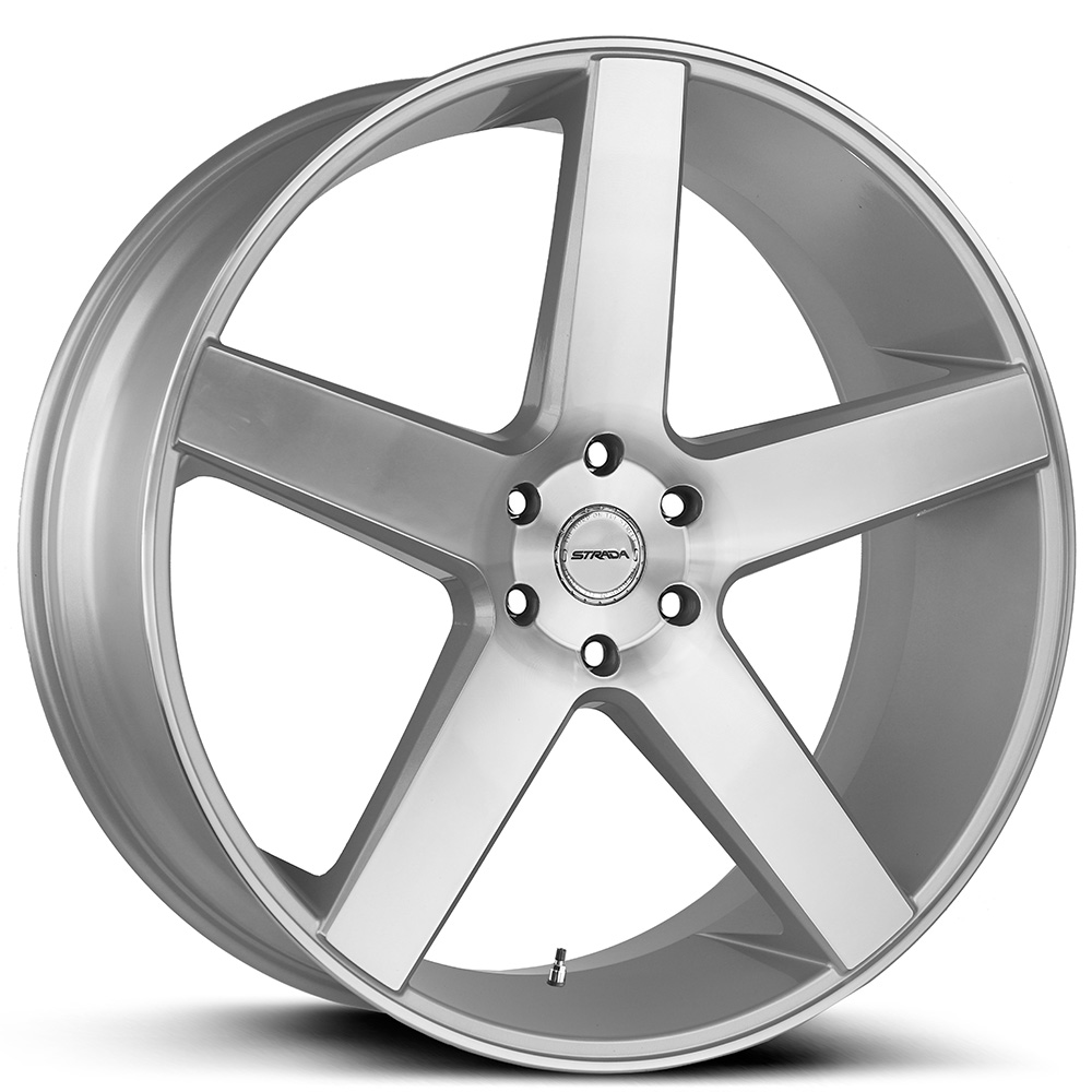 26" Strada Wheels Perfetto Silver Machined Rims 