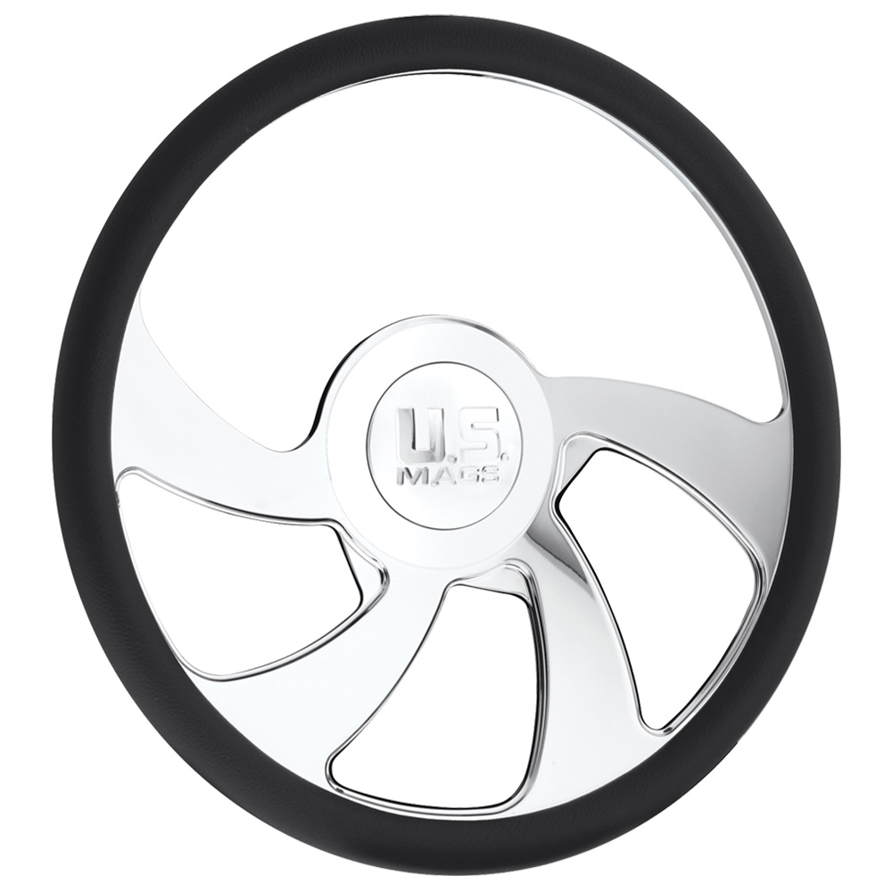 U.S. Mags Custom Steering Wheel Desperado Half-Cut Chrome