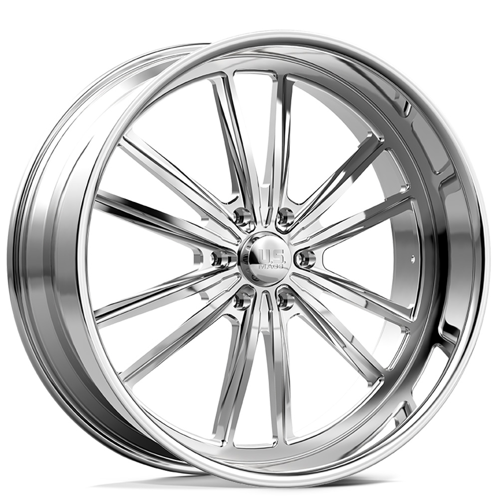 26" U.S. Mags Forged Wheels Bastille 6 UF030 Polished Precision Series Rims