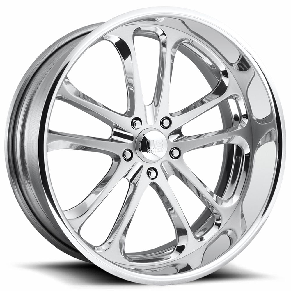 18 U.S. Mags Forged Wheels Invader 5 US448 Polished Vintage Forged 2-Piece  Rims #UMF077-1