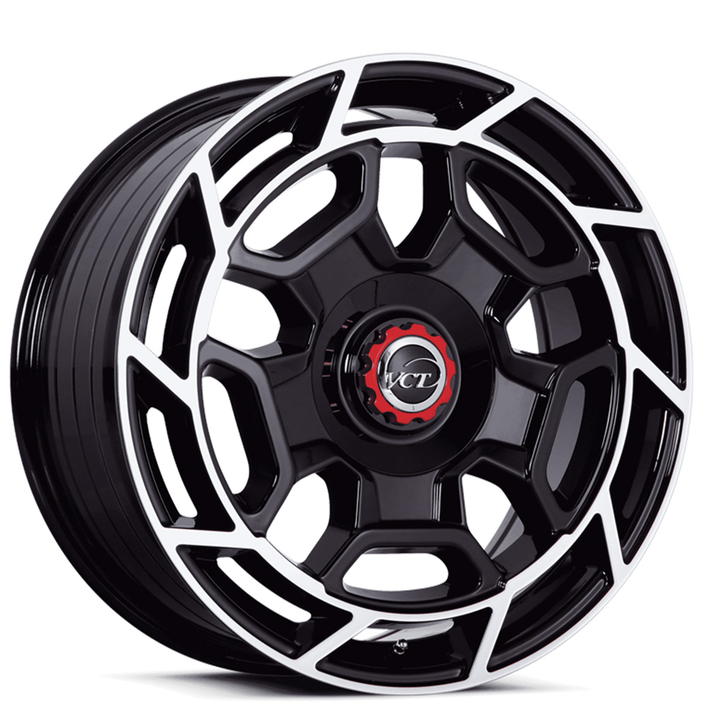 22x8.5" VCT Wheels Fusion Black Machined Rims