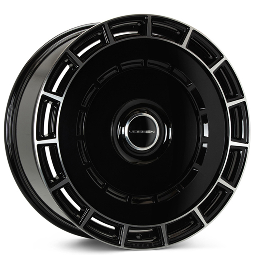 24" Vossen Wheels HF-9 Gloss Black Polished Floating Cap Rims