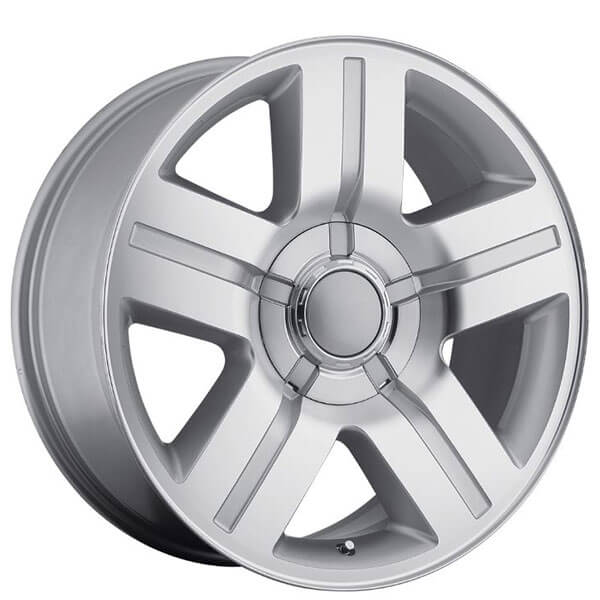 22 Chevy Silveradosuburban Wheels Texas Edition Silver Machine Oem Replica Rims Oem004 2 5097