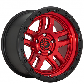 20" Fuel Wheels D732 Ammo Candy Red with Black Bead Ring Off-Road Rims