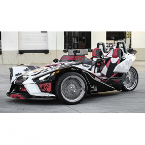 20/22" LA Wire Wheels Standard 150-Spoke Straight Lace Chrome Polaris Slingshot / 3-Wheeler Rims