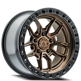 17" Arena Wheel Co A109 Hustle Smoked Bronze Center with Satin Black Lip 5-Lug Off-Road Rims 
