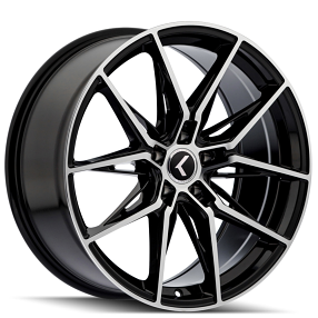 18" Kraze Wheels KR196 Evolve Gloss Black Machined Rims