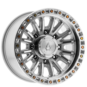 17" Arena Wheel Co A103 Mission Gloss Silver Machined 8-Lug Off-Road Rims 
