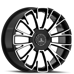 20" Luxxx Alloys Wheels Lux54 Gloss Black with Machined Face Rims