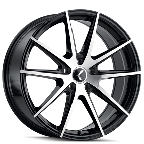 20" Kraze Wheels KR193 Turismo Gloss Black Machined Rims