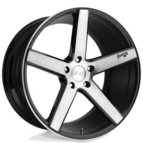 18" Niche Wheels M124 Milan Brushed Gloss Black Rims
