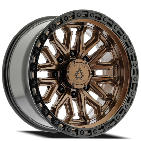 20" Arena Wheel Co A125 Jackal Smoked Bronze Center with Gloss Black Lip 8-Lug Off-Road Rims 
