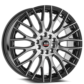 18" SPEC-1 Wheels SP-55 Gloss Black with Machined Rims 