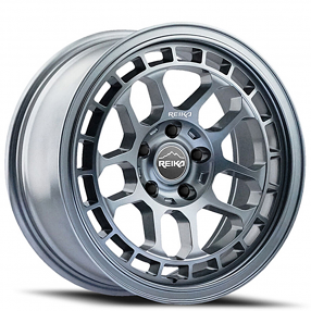 17" Reika Wheels Drifter R30 Gloss Graphite Flow Formed Crossover Rims