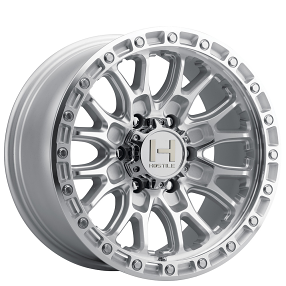 18" Hostile Wheels H135 Ridgecrest Silver Machined Off-Road Rims