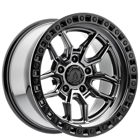 17" Arena Wheel Co A109 Hustle Satin Gunmetal Center with Satin Black Lip 5-Lug Off-Road Rims