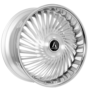24" Artis Wheels Juicy-XL Brushed Silver with SS Lip Rims