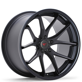 22" Ferrada Wheels FR2 Matte Black with Gloss Black Lip Rims