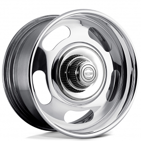 18" American Racing Wheels Vintage VN327 Rally Two-Piece Chrome Center with Polished Barrel Rims