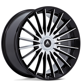 22" Asanti Wheels AB048 Viceroy Gloss Black with Machined Face Rims