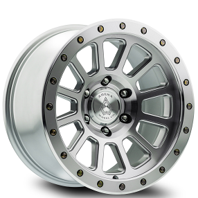 17" Arena Wheel Co A105 Ammo Gloss Silver Machined Off-Road Rims   