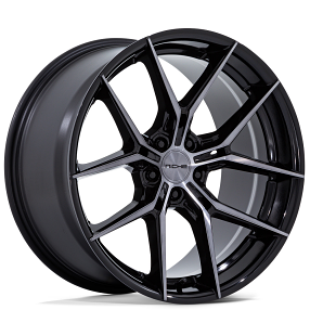 18" Niche Wheels NC279 Prodigy 5 Gloss Black with Dark Tinted Clear Rims
