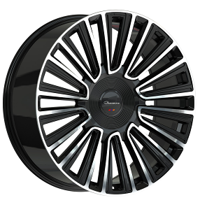 22" Giovanna Wheels Trento Gloss Black Machined Flow Formed Floating Cap Rims