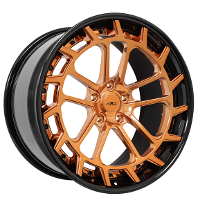 19" AC Forged Wheels ACF609 Copper with Gloss Black Lip and Inner Three Piece Rims