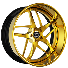 20/21" Lexani Forged Wheels LF-746 Bavaria Gold over Chrome Rims 