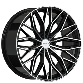 24" Koko Kuture Wheels Como 12 Gloss Black Machined Flow Formed Rims
