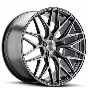 19" Varro Wheels VD06X Gloss Titanium with Brushed Face Spin Forged Rims 