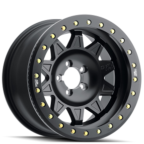 17" Dirty Life Wheels Roadkill 9302 Satin Black with Black Beadlock Off-Road Rims