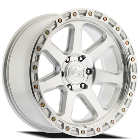17" Arena Wheel Co A123 Throttle Gloss Silver Machined Off-Road Rims 