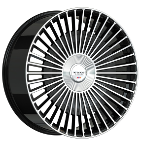 22" Koko Kuture Wheels Kessab Gloss Black Machined Flow Formed Floating Cap Rims