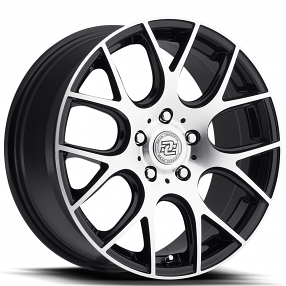 16" Drag Concepts Wheels R15 Gloss Black Machined Rims