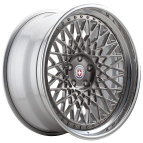 20" HRE Wheels 501 Brushed Dark Clear Center with Polished Clear Outer and Gloss Silver Inner Forged Rims
