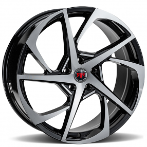 17" Revolution Racing Wheels RR29 Black Machined Rims