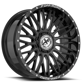 22" XF Off-Road Wheels XF-241 Gloss Black Rims  