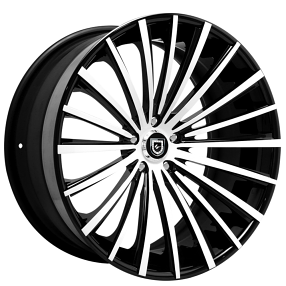 19/20" Lexani Forged Wheels LZ-722 Gloss Black with White Face Rims 
