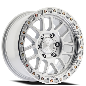 17" Arena Wheel Co A119 Boost Gloss Silver Machined Off-Road Rims 