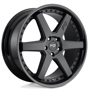 22" Niche Wheels M192 Altair Matte Black Face with Gloss Black Lip Rims