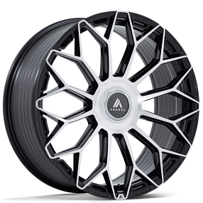 22" Asanti Wheels AB051 Envoy Gloss Black with Machined Face Flow Formed Rims