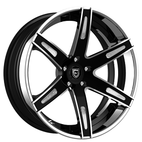 20/21" Lexani Forged Wheels LZ-725 Aqua Chrome with Black Accents and Crystal Inserts Rims 